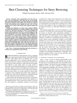 Shot Clustering Techniques for Story Browsing