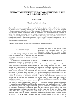 method to determine the friction coefficients in the ball sliding bearings