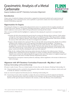Gravimetric Analysis of a Metal Carbonate