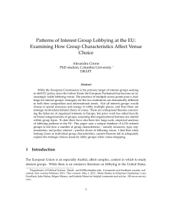 Patterns of Interest Group Lobbying at the EU