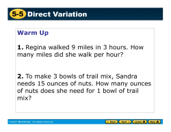5-5 Direct Variation