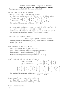 Solutions Turn in the Problems with D and show your work in detail