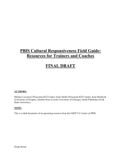PBIS Cultural Responsiveness Field Guide: Resources for Trainers