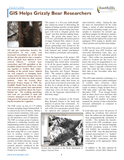 GIS Helps Grizzly Bear Researchers