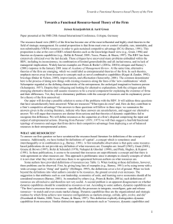 Towards a Functional Resource