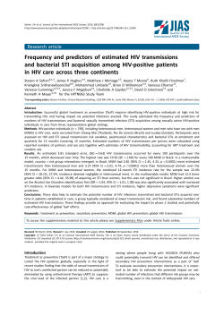 Print this article - Journal of the International AIDS Society