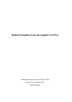 Radical Pamphlets from the English Civil War - Ex