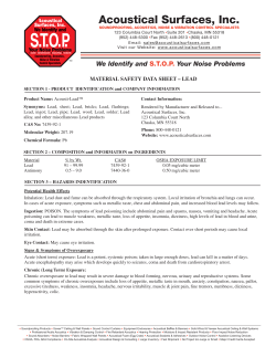 MSDS - Acoustical Surfaces