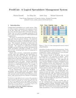 PrediCalc: A Logical Spreadsheet Management System