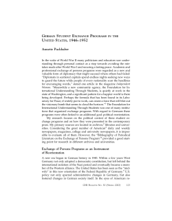 German Student Exchange Programs in the United States, 1946-1952