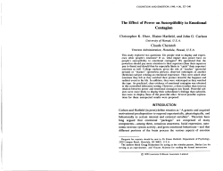 The Effect of Power on Susceptibility to Emotional Contagion