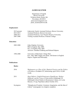 james kuzner - Researchers @ Brown