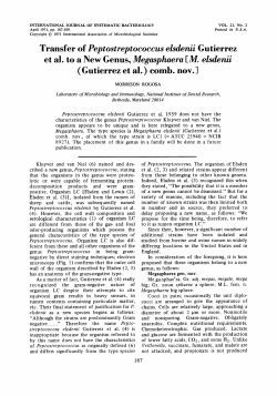 (Gutierrez et al.) comb. nov.1 - International Journal of Systematic