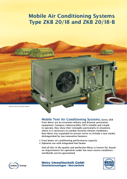 Mobile Air Conditioning Systems Type ZKB 20/ 8 and ZKB