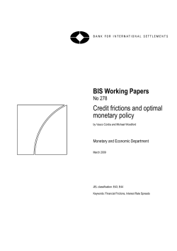 Credit frictions and optimal monetary policy