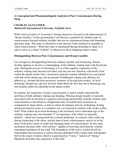 A Conceptual and Phenomenological Analysis of Pure