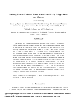 Ionizing Photon Emission Rates from O- and Early B
