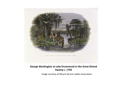 George Washington at Lake Drummond in the Great Dismal Swamp