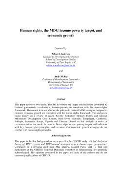Human rights, the MDG income poverty target, and economic growth