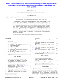 Phase Transition Enthalpy Measurements of Organic