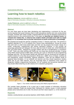 Learning how to teach robotics