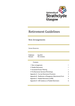 Retirement Guidelines - University of Strathclyde
