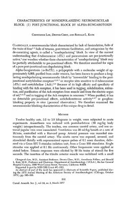 CHARACTERISTICS OF NONDEPOLARIZING