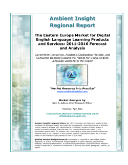 The Eastern Europe Market for Digital English