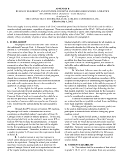 APPENDIX B RULES OF ELIGIBILITY AND CONTROL FOR BOYS