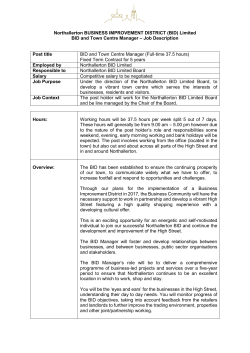 Job Description - Northallerton Bid