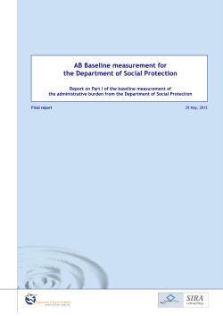 AB Baseline measurement for the Department of Social