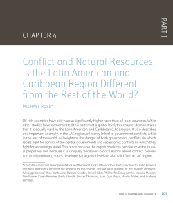 Conflict and Natural Resources: Is the Latin American and