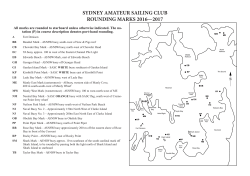 Chart of Rounding Marks - Sydney Amateur Sailing Club
