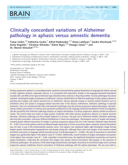 Clinically concordant variations of Alzheimer pathology