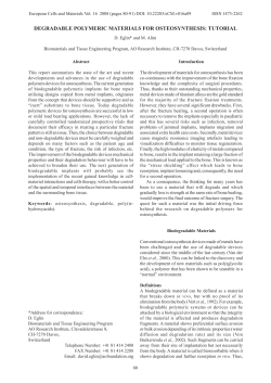 Degradable polymeric materials for osteosynthesis