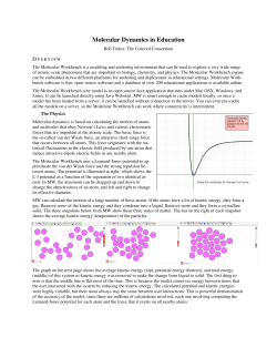 Molecular Dynamics in Education