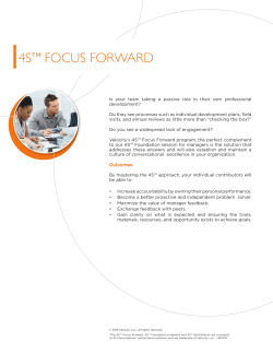 4s&trade; focus forward - Velocity Success
