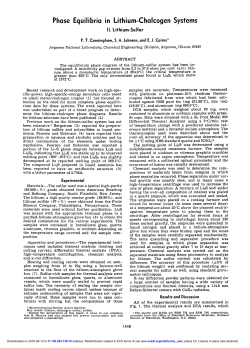 Phase Equilibria in Lithium-Chalcogen Systems