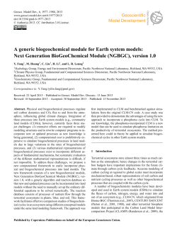 A generic biogeochemical module for Earth system models: Next