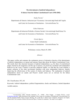The determinants of judicial Independence: Evidence from the