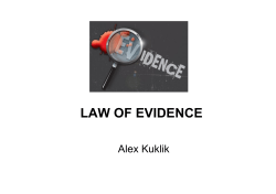 LAW OF EVIDENCE