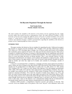 On Boycotts Organized Through the Internet