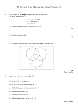 IB Sets and Venn Diagram Questions