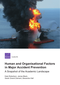 Human and Organisational Factors in Major Accident Prevention: A