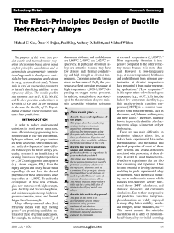 The First-Principles Design of Ductile Refractory Alloys