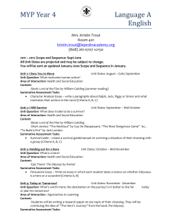 MYP Year 4 Language A English
