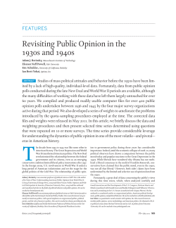 Revisiting Public Opinion in the 1930s and 1940s