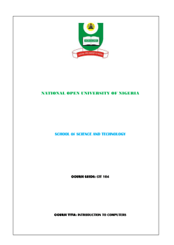 CIT104 - National Open University of Nigeria