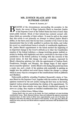 Mr. Justice Black and the Supreme Court