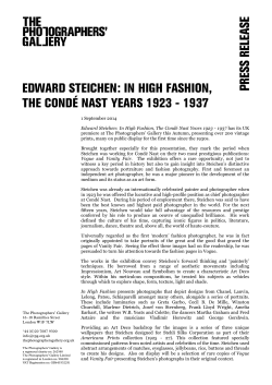 edward steichen: in high fashion, the cond&eacute; nast years 1923